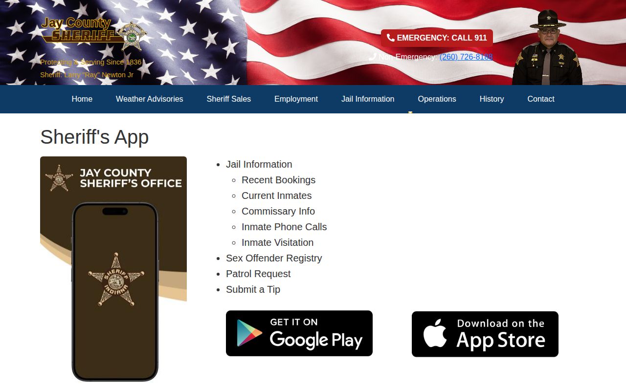Jay County recent bookings and current inmates app gateway
